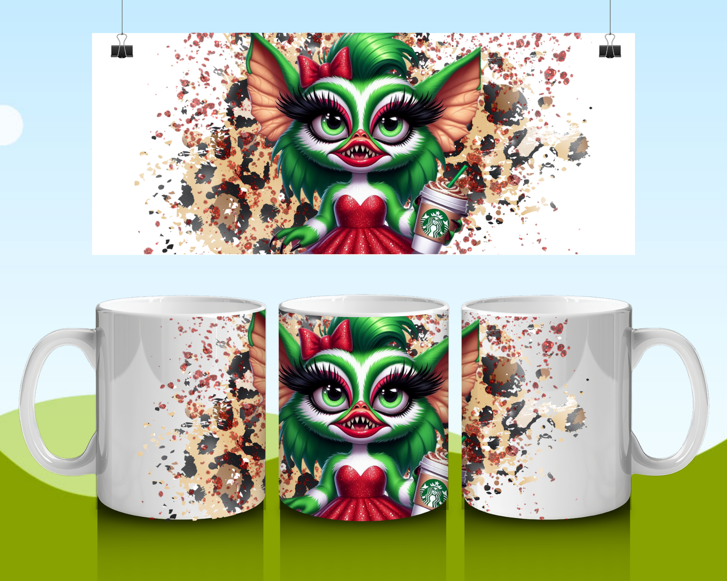 Gremlin Christmas Mugs | Christmas Tumblers | 11oz Coffee Mug