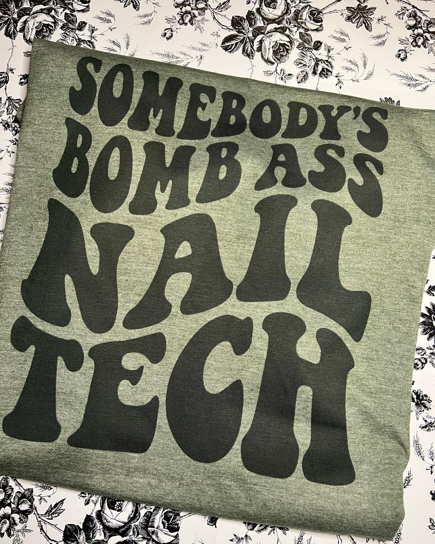 Somebody's B0mb Ass Hair Stylist Tees | Bomb Ass T-Shirts | Wavy Text | Hair Stylist | Coochie Waxer | Tattoo Artist | Nail Tech | Sublimation Shirts