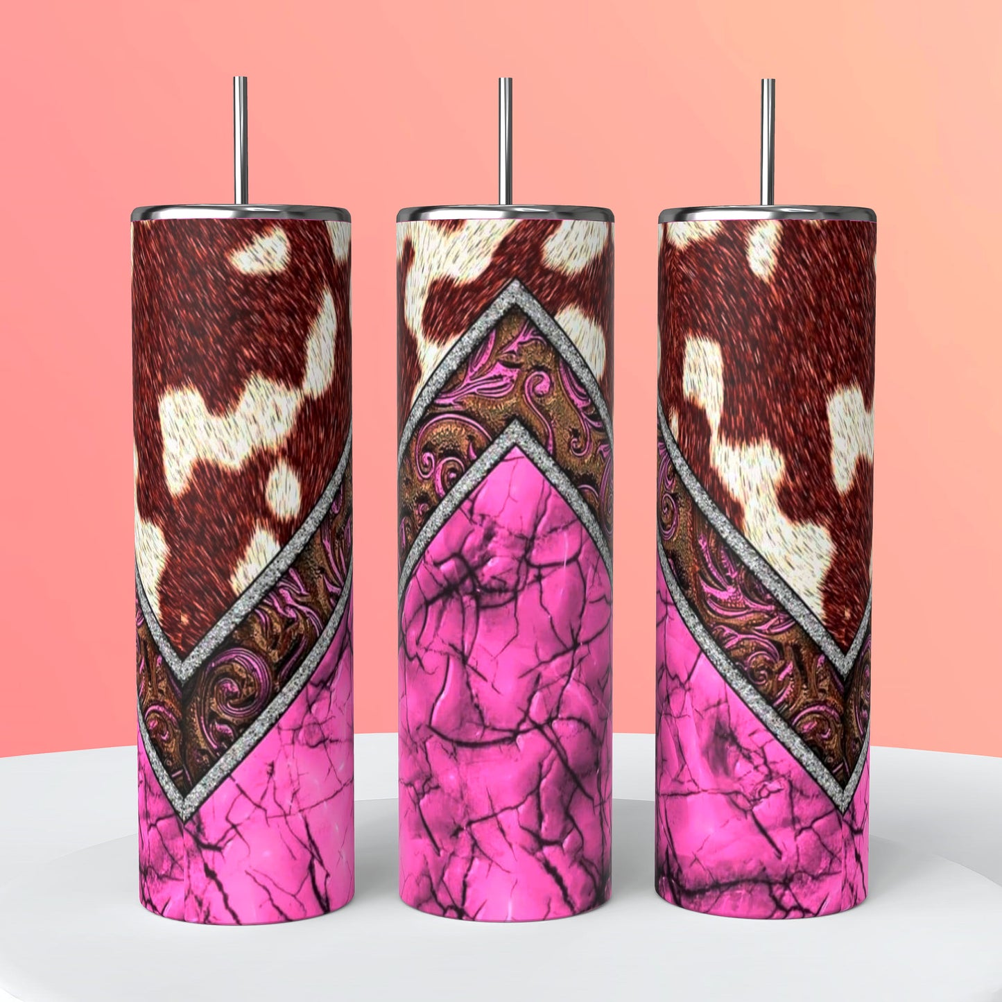 Western Tumblers | Cheetah Print Tumblers | Cow Print Tumblers | 20oz Tumblers