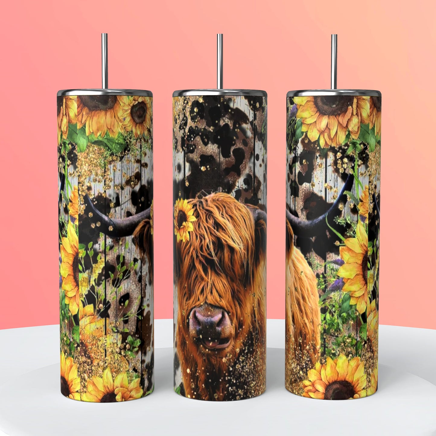Western Tumblers | Cheetah Print Tumblers | Cow Print Tumblers | 20oz Tumblers