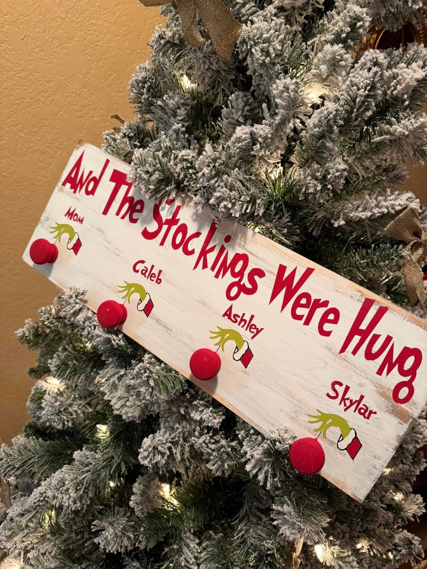 And The Stockings Were Hung | Christmas Stocking Holder | Family Stocking Holder || Read Description Please