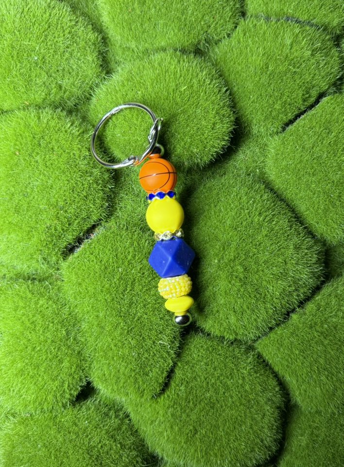 School Spirit Keychain | Custom Beaded Keychain