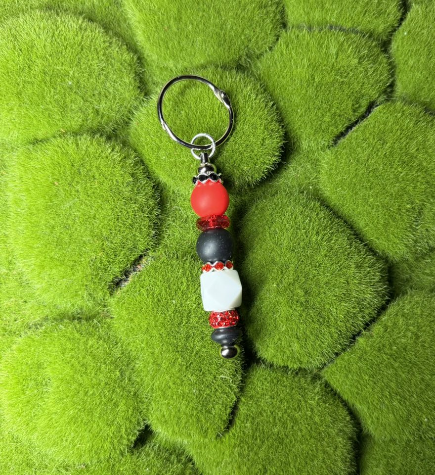 School Spirit Keychain | Custom Beaded Keychain