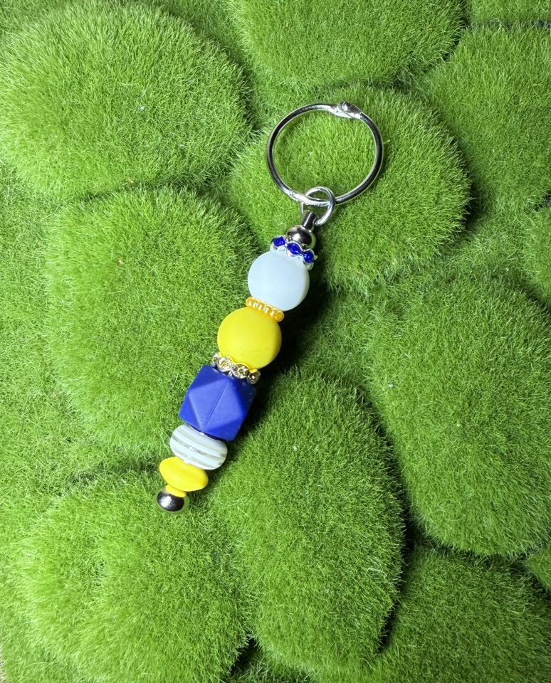 School Spirit Keychain | Custom Beaded Keychain