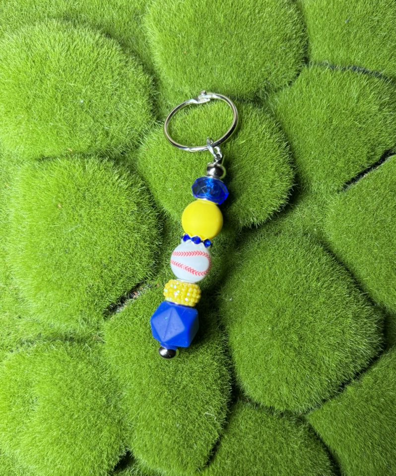School Spirit Keychain | Custom Beaded Keychain