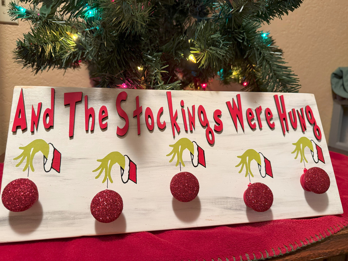 And The Stockings Were Hung | Christmas Stocking Holder | Family Stocking Holder || Read Description Please