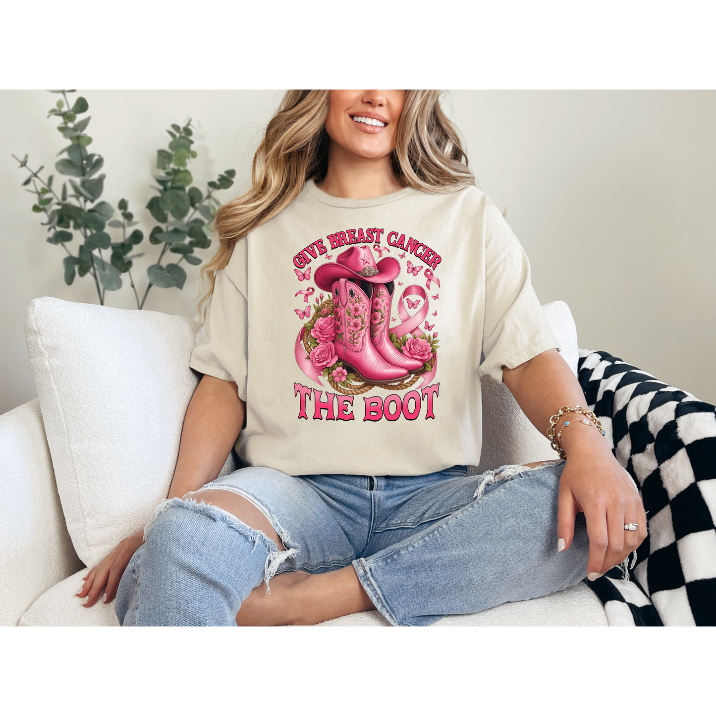 Breast Cancer Awareness Graphic T-Shirt – Pink Ribbon Support Tee