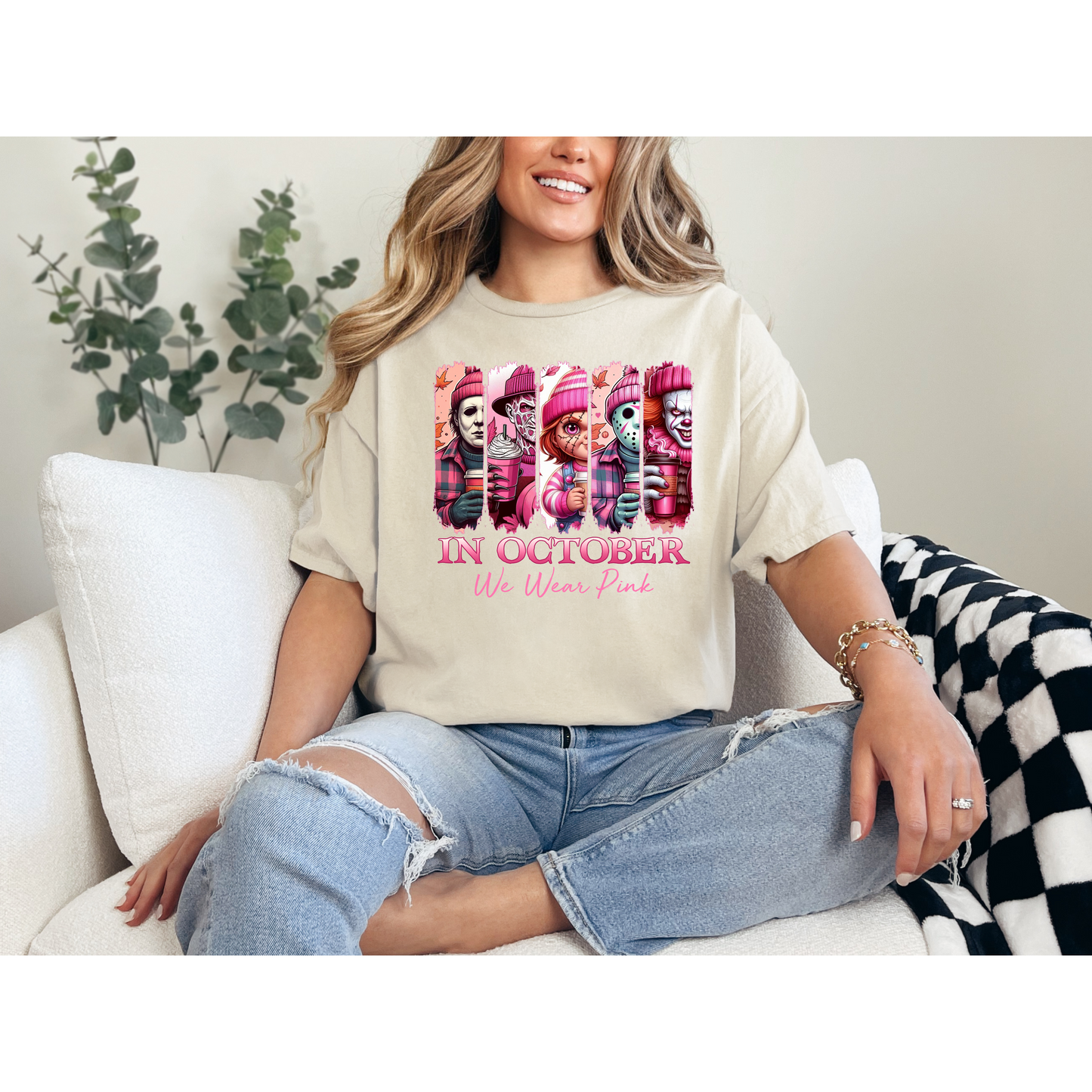 Breast Cancer Awareness Graphic T-Shirt – Pink Ribbon Support Tee