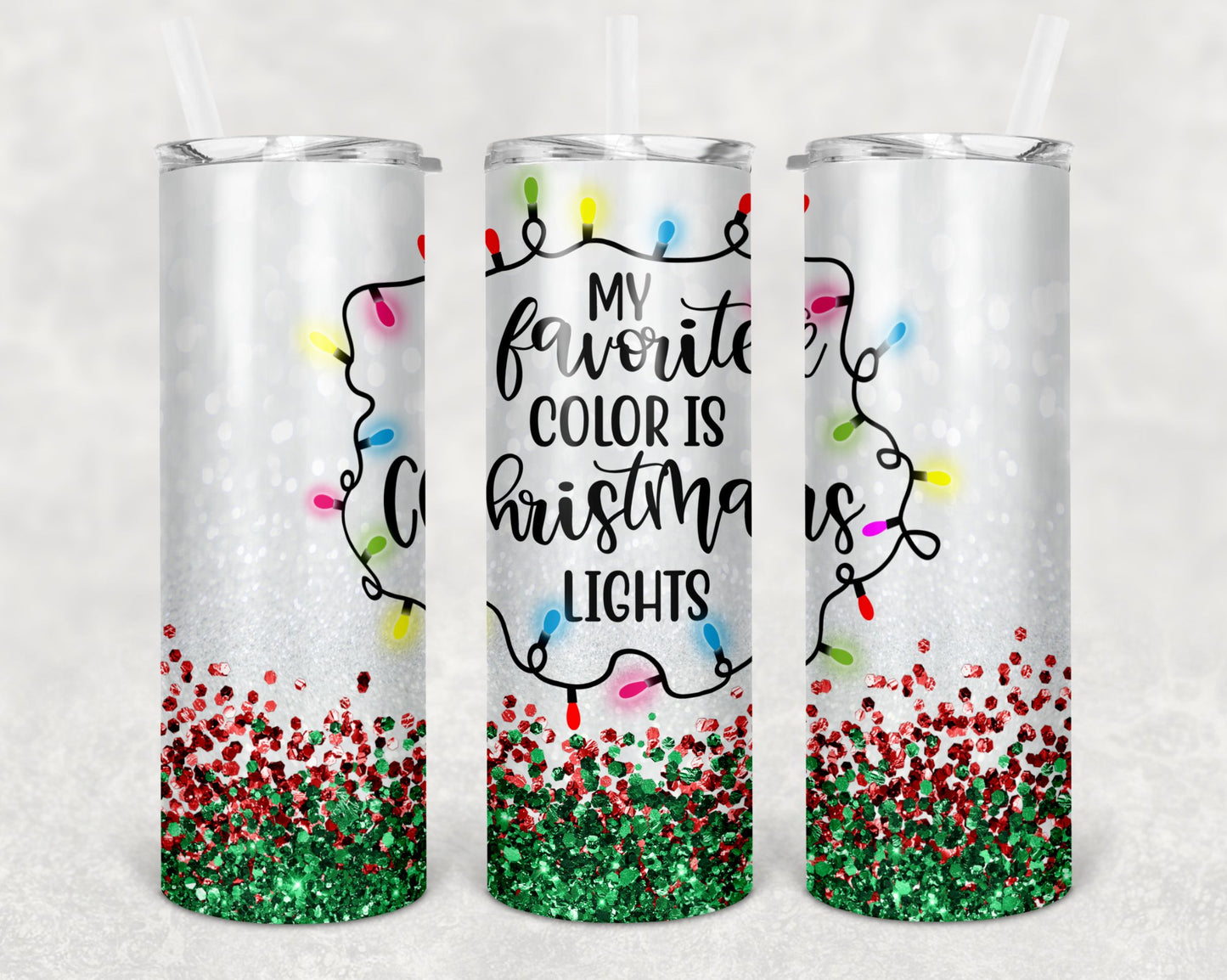 My Favorite Color is Christmas Lights | Funny Christmas Tumblers | Dead Inside But Joll AF | Christmas Calories Don't Count | 20oz Tumblers