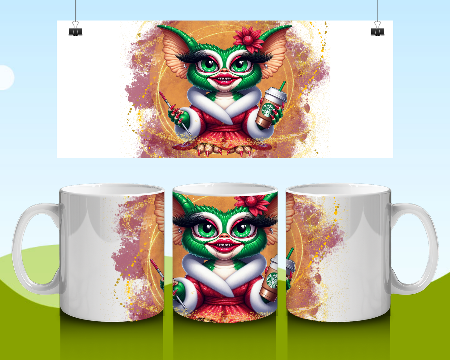 Gremlin Christmas Mugs | Christmas Tumblers | 11oz Coffee Mug