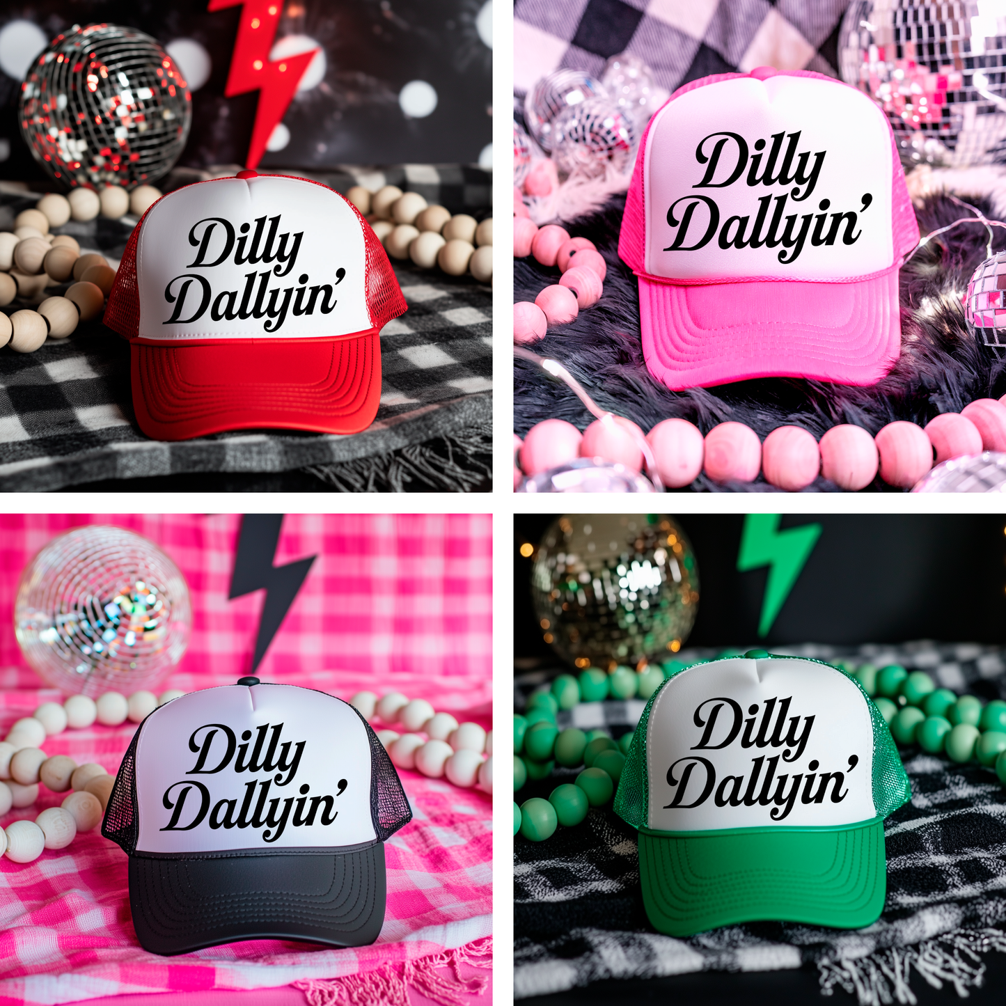 Dilly Dallyin’ Trucker Hat | Cute Western Boutique Hat | Adjustable Snapback Cap