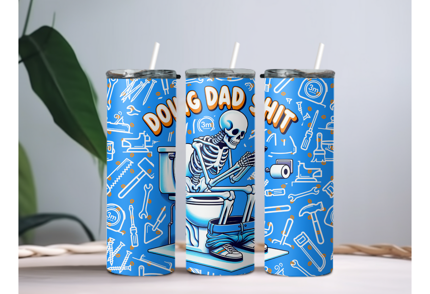 Dad Vibes | Proud Father of a Few Dumbass kids | Tumblers for Dad | 20oz Sublimation Tumblers