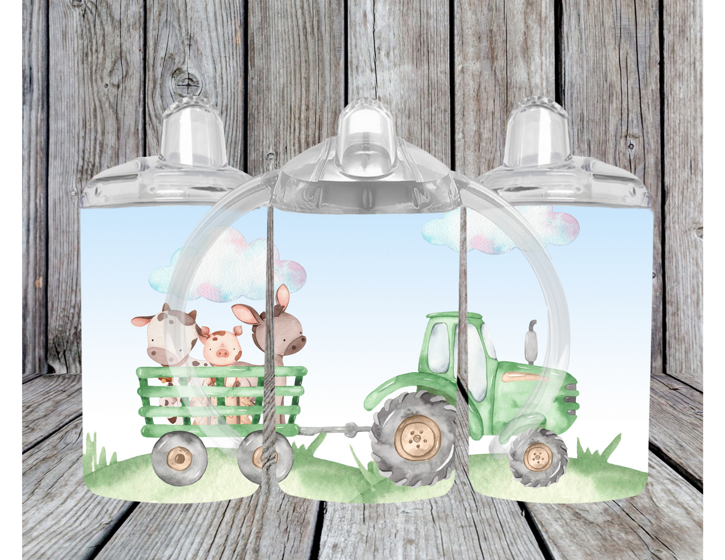 Custom Sippy Tumblers | You Are My Sunshine | Farm Animals | Cute Kid Sippy Tumblers | 12oz Sippy Tumblers