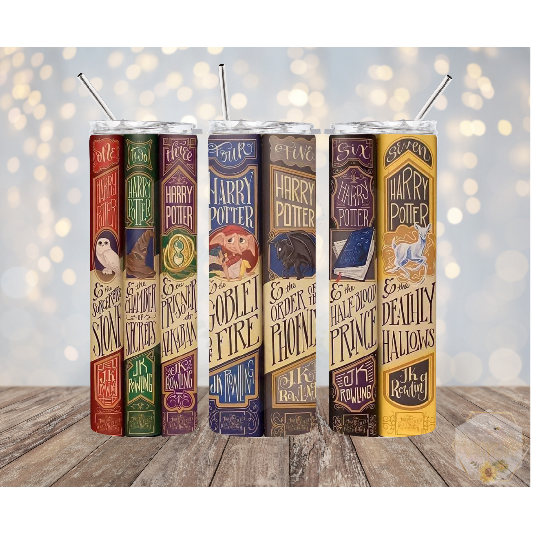 Easily Distracted by Books Tumblers | 20oz Straight Tumblers | Book Tumblers | Reading Tumblers