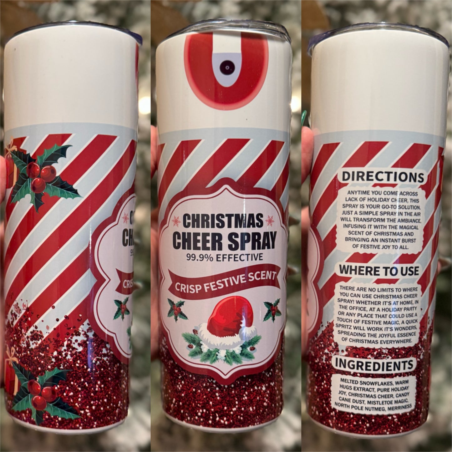 Christmas Cheer Spray Tumbler | Just A Girl Who Loves Christmas | Merry Mama | Christmas Tumblers | 20oz Tumblers