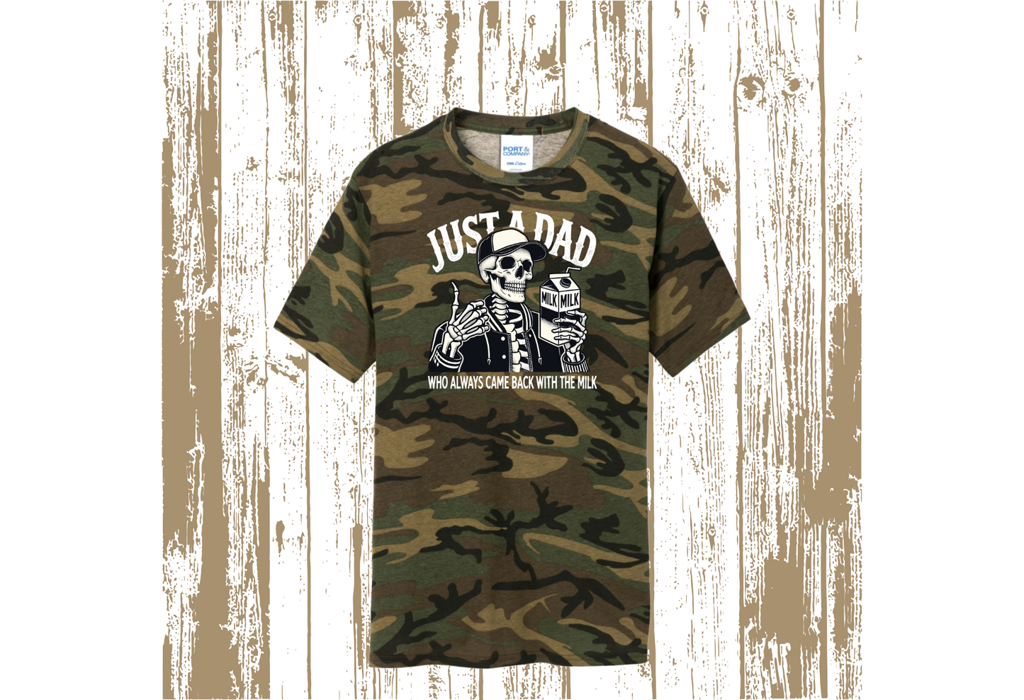Just A Dad Who Always Came Back With The Milk | Funny Tees | DTF Design