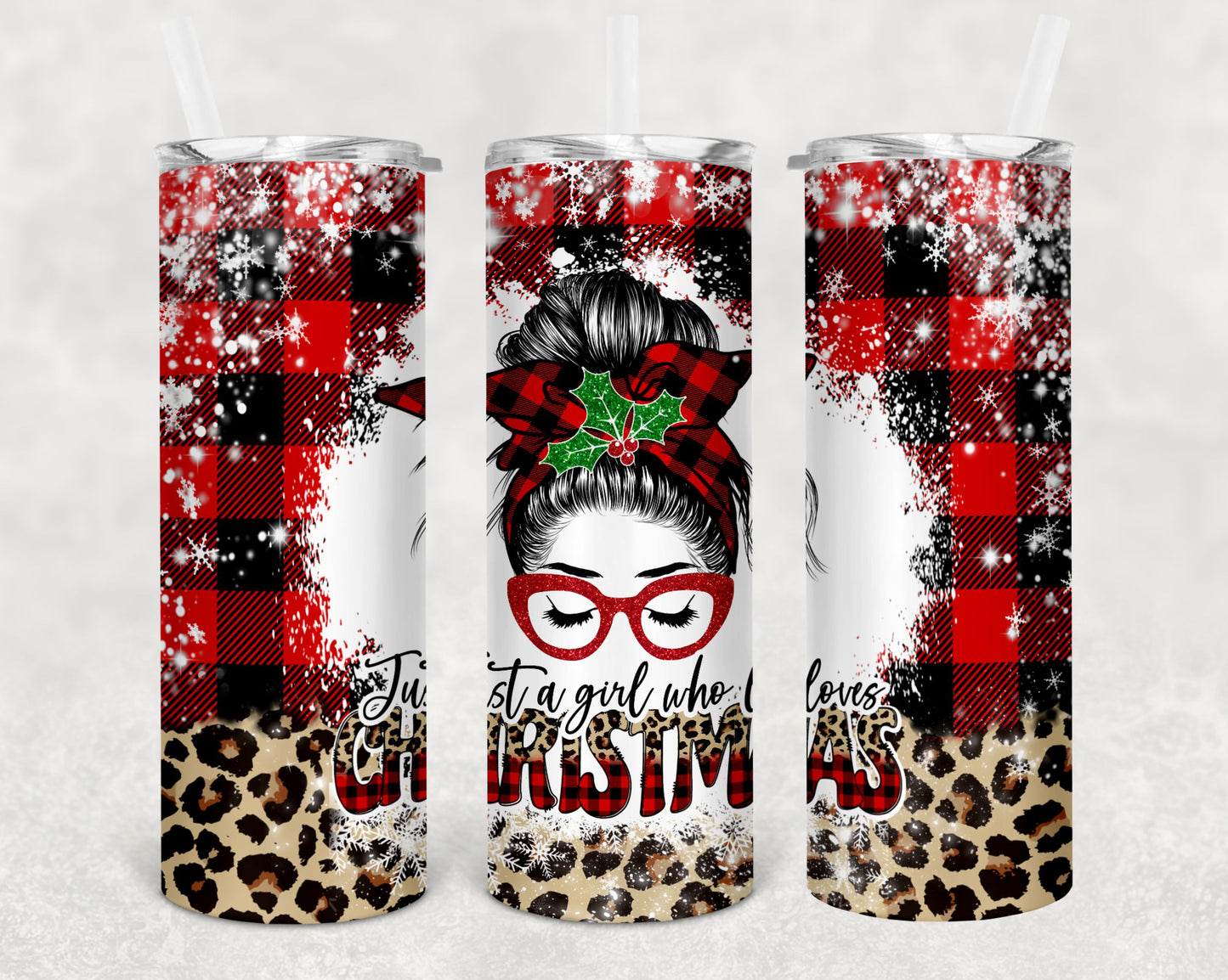 Christmas Cheer Spray Tumbler | Just A Girl Who Loves Christmas | Merry Mama | Christmas Tumblers | 20oz Tumblers