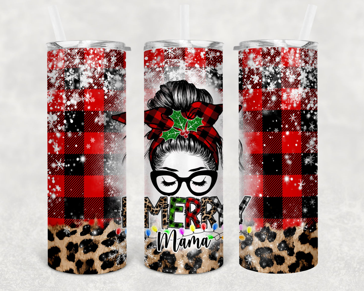 Christmas Cheer Spray Tumbler | Just A Girl Who Loves Christmas | Merry Mama | Christmas Tumblers | 20oz Tumblers