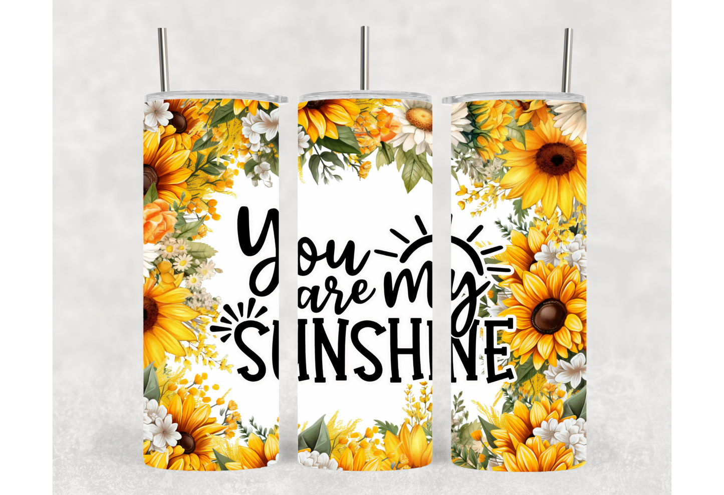 Flower Tumblers | 20oz Tumblers | Cute Sunflowers Tumblers