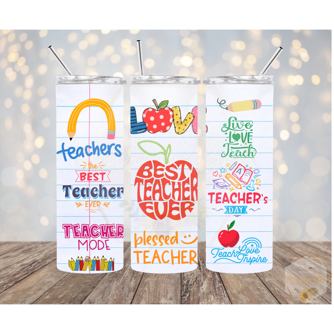 Teacher Tumblers | The Influence of a Good Teacher Can Never Be Erased | Best Teacher Ever Tumbler | Teacher Appreciation Tumblers | 20oz Tumblers