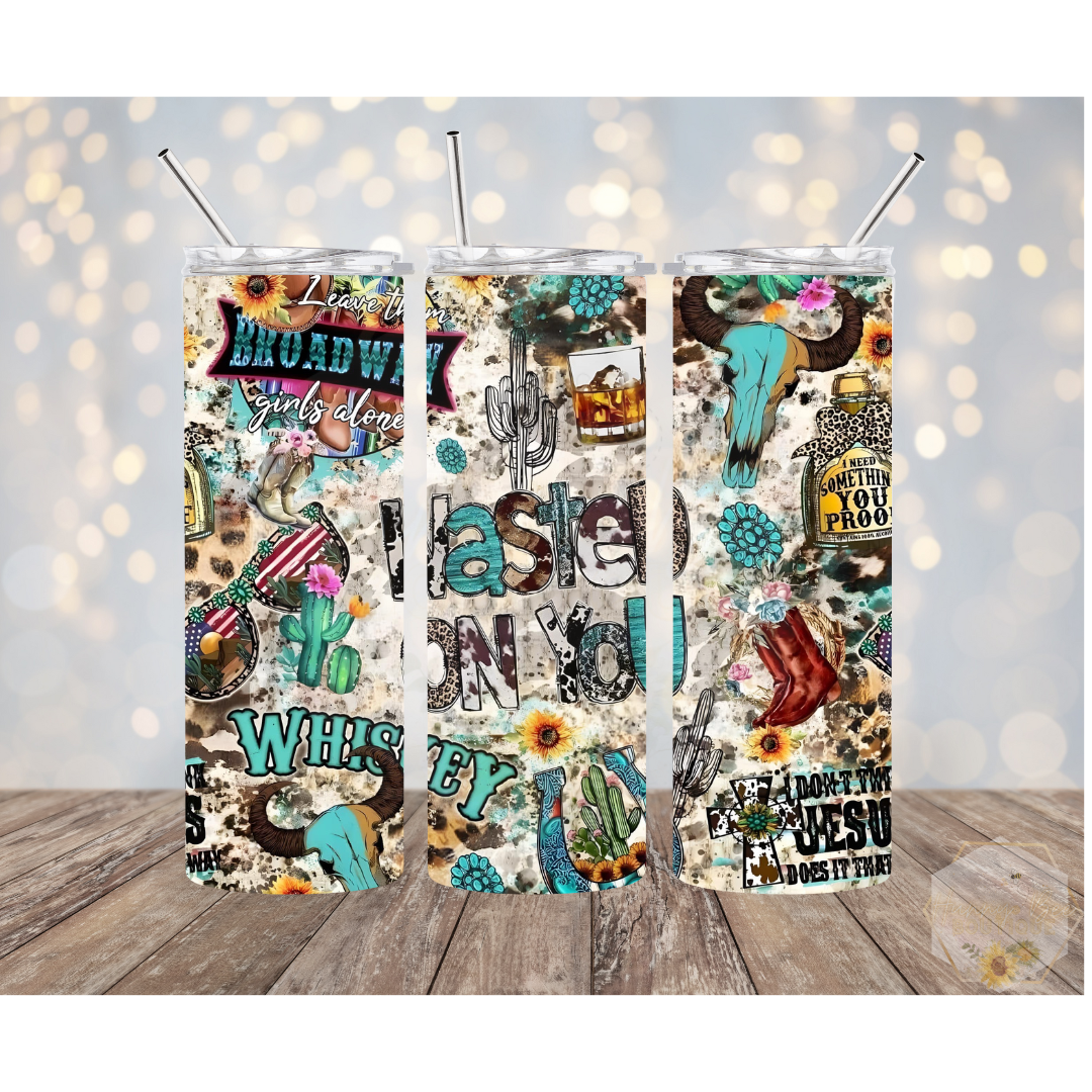 Country Music Tumblers | Wasted On You | Raised on 90's Country Music | Rodeo Babe | 20oz Tumblers