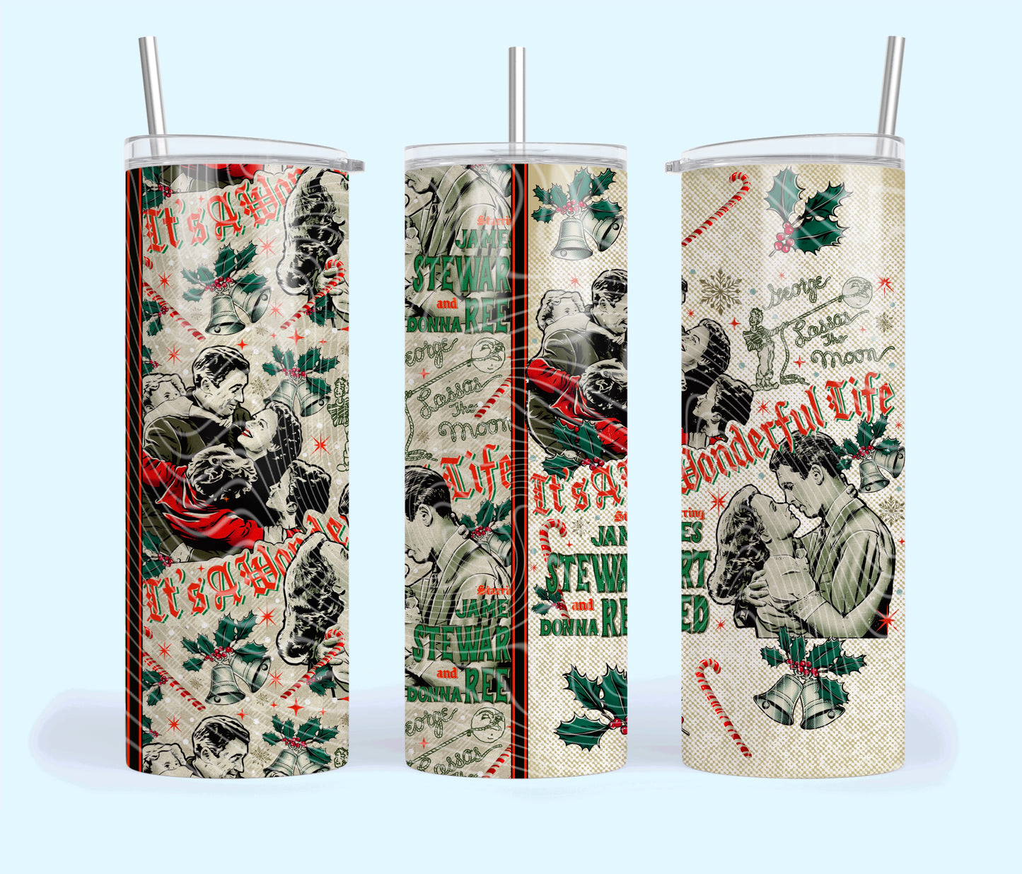 Christmas Tumblers | Christmas Gnomes| Tree Tops Glisten | It's A Wonderful Life | It's The Most Wonderful Time of The Year | 20oz Tumblers