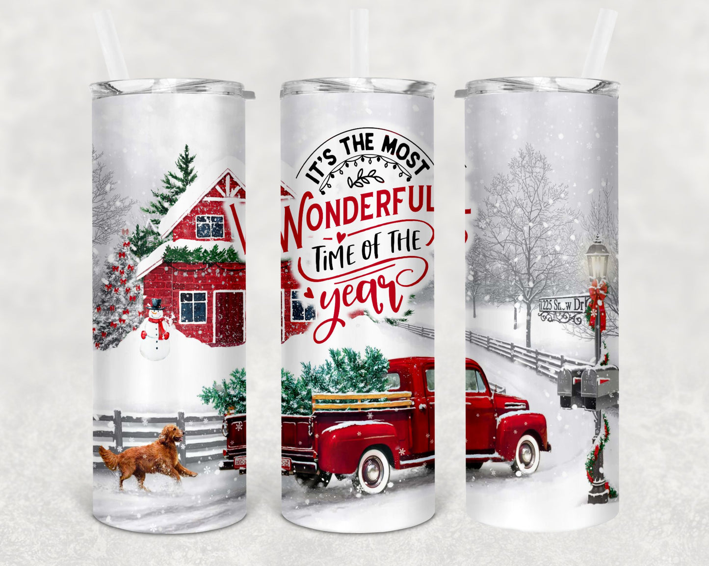 Christmas Tumblers | Christmas Gnomes| Tree Tops Glisten | It's A Wonderful Life | It's The Most Wonderful Time of The Year | 20oz Tumblers