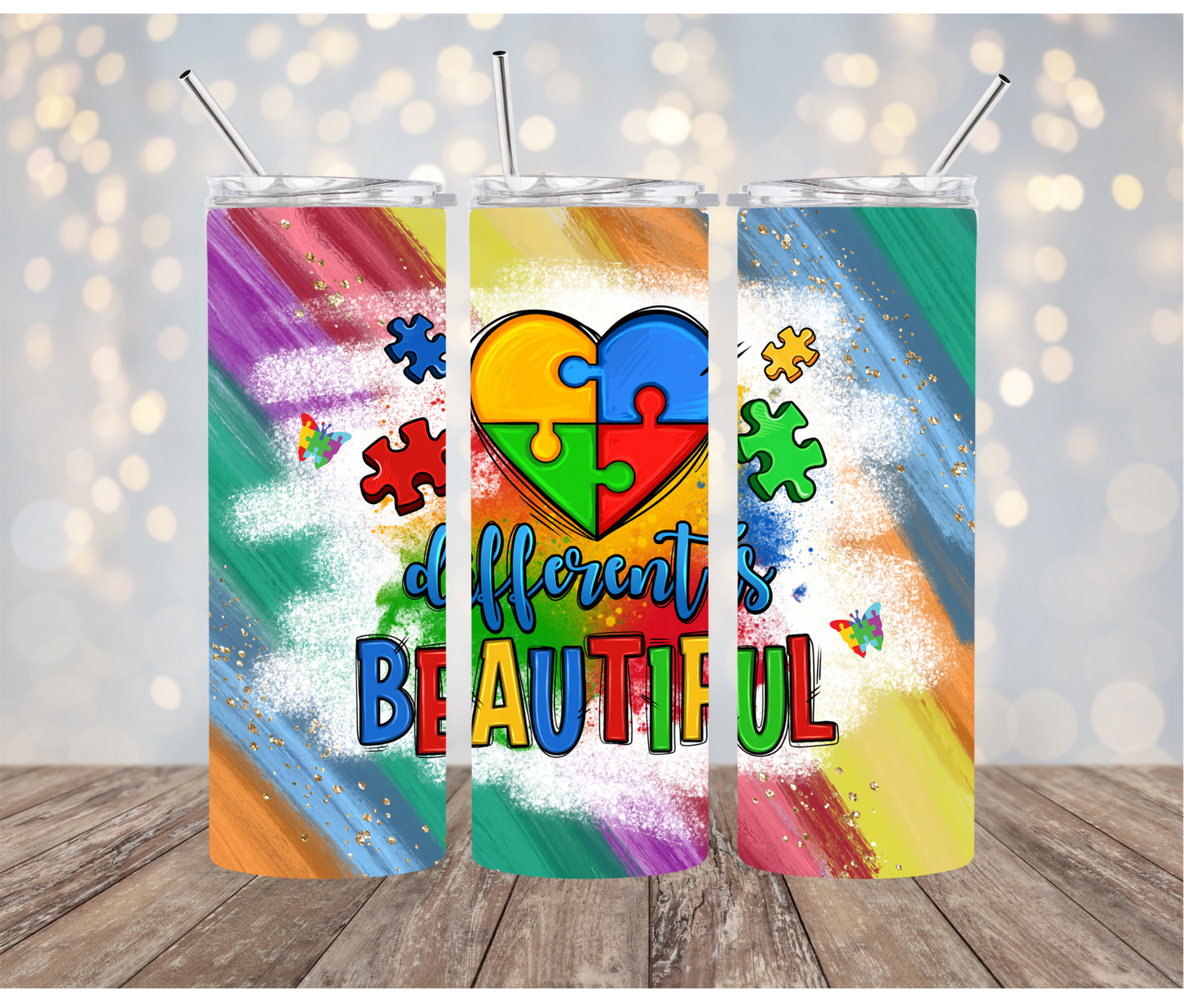 Autism Awareness Tumblers | Autism Mom | Autism Dad | Be Kind | 20oz Tumblers