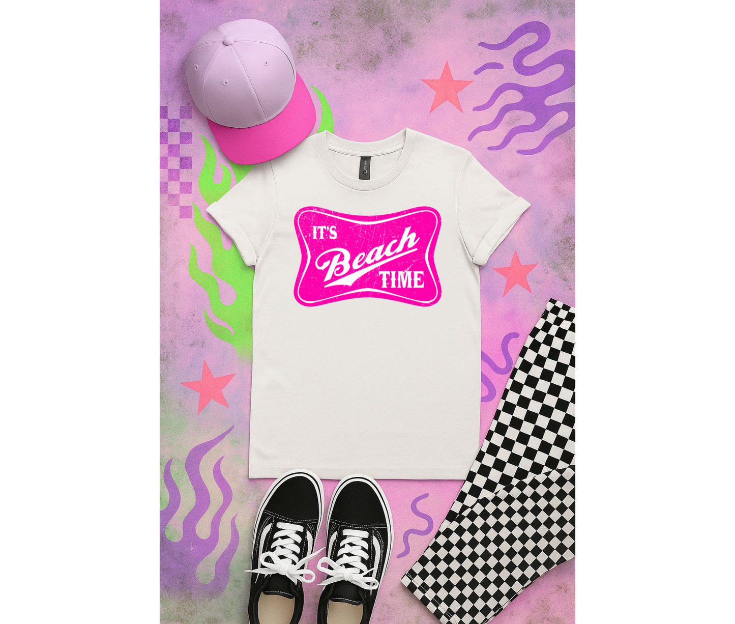 It's Beach Time | Beach Tees | DTF Design