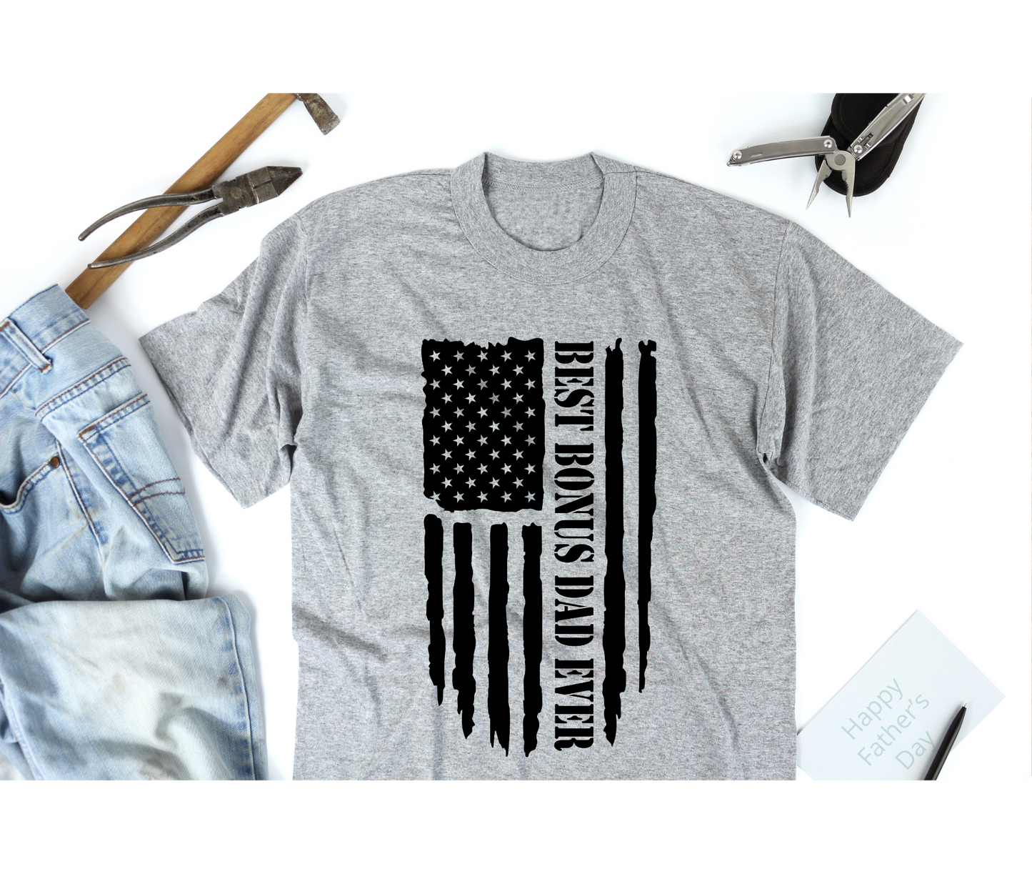 Bonus Dad Shirts | Father's Day Shirts | Shirts for Step Dad | Direct to Film Designs