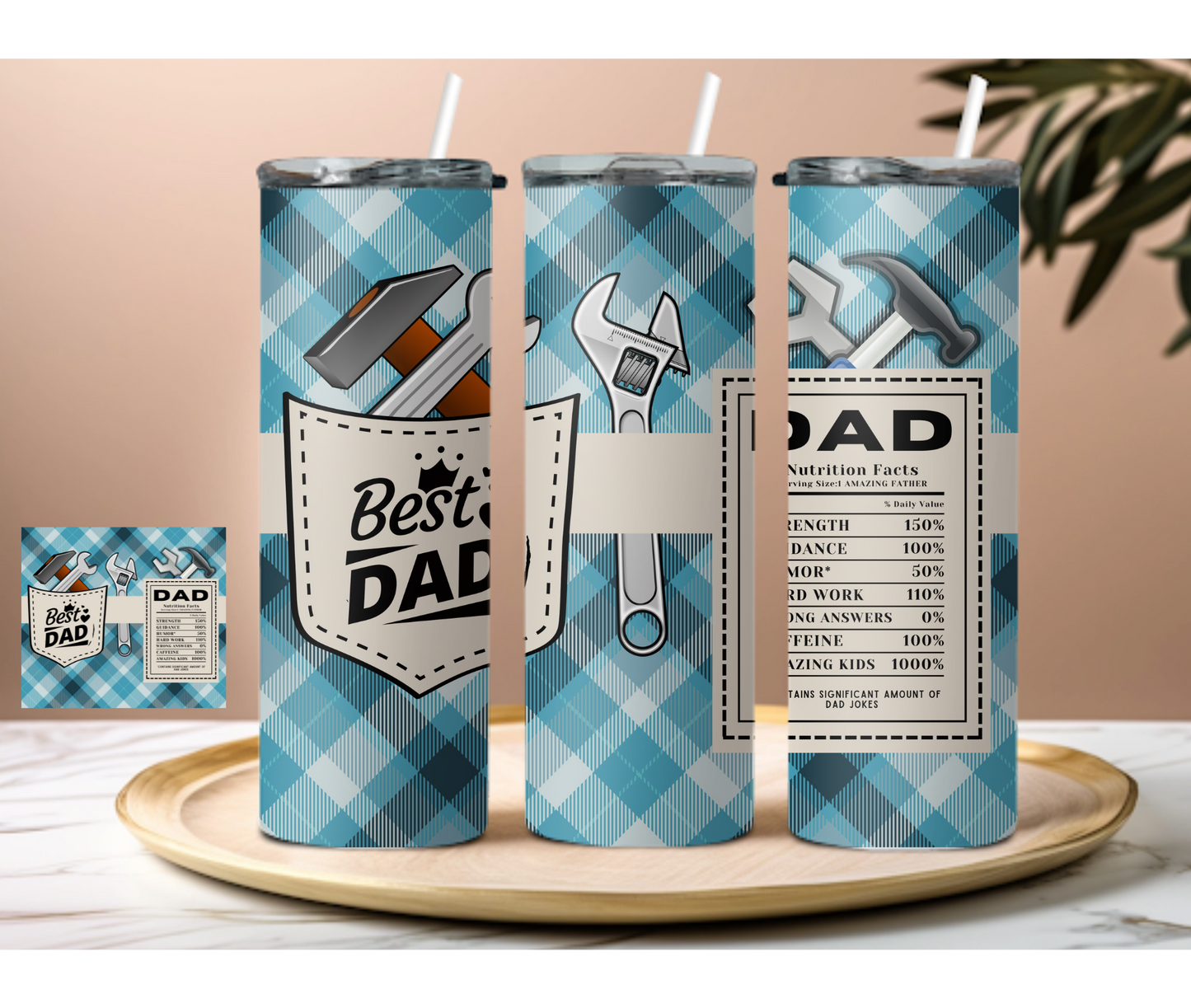 Father's Day Tumblers | Tumblers for Dad | 20oz Sublimation Tumblers