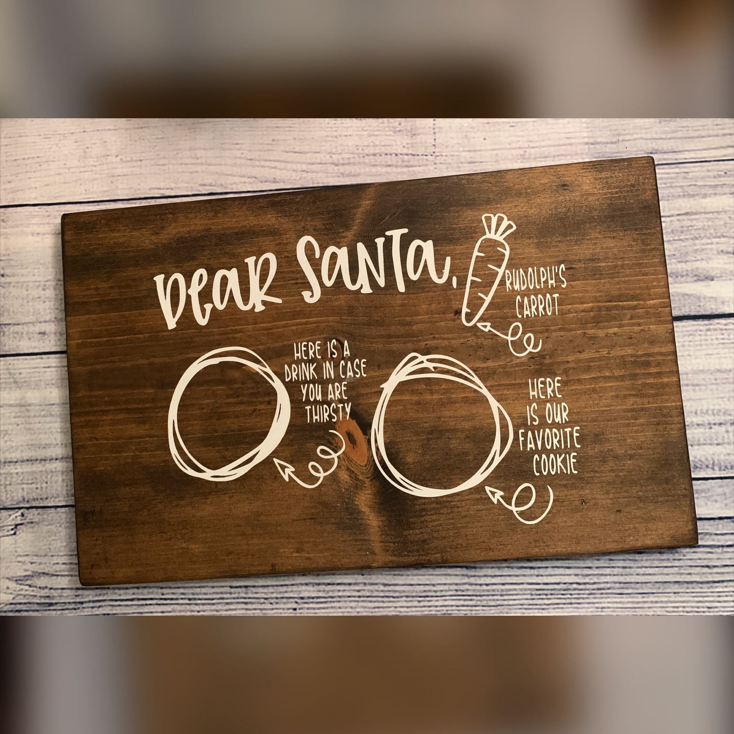 Dear Santa Snack Trays - Santa’s Tray - Santa’s Cookies and Milk, Carrots For Rudolph