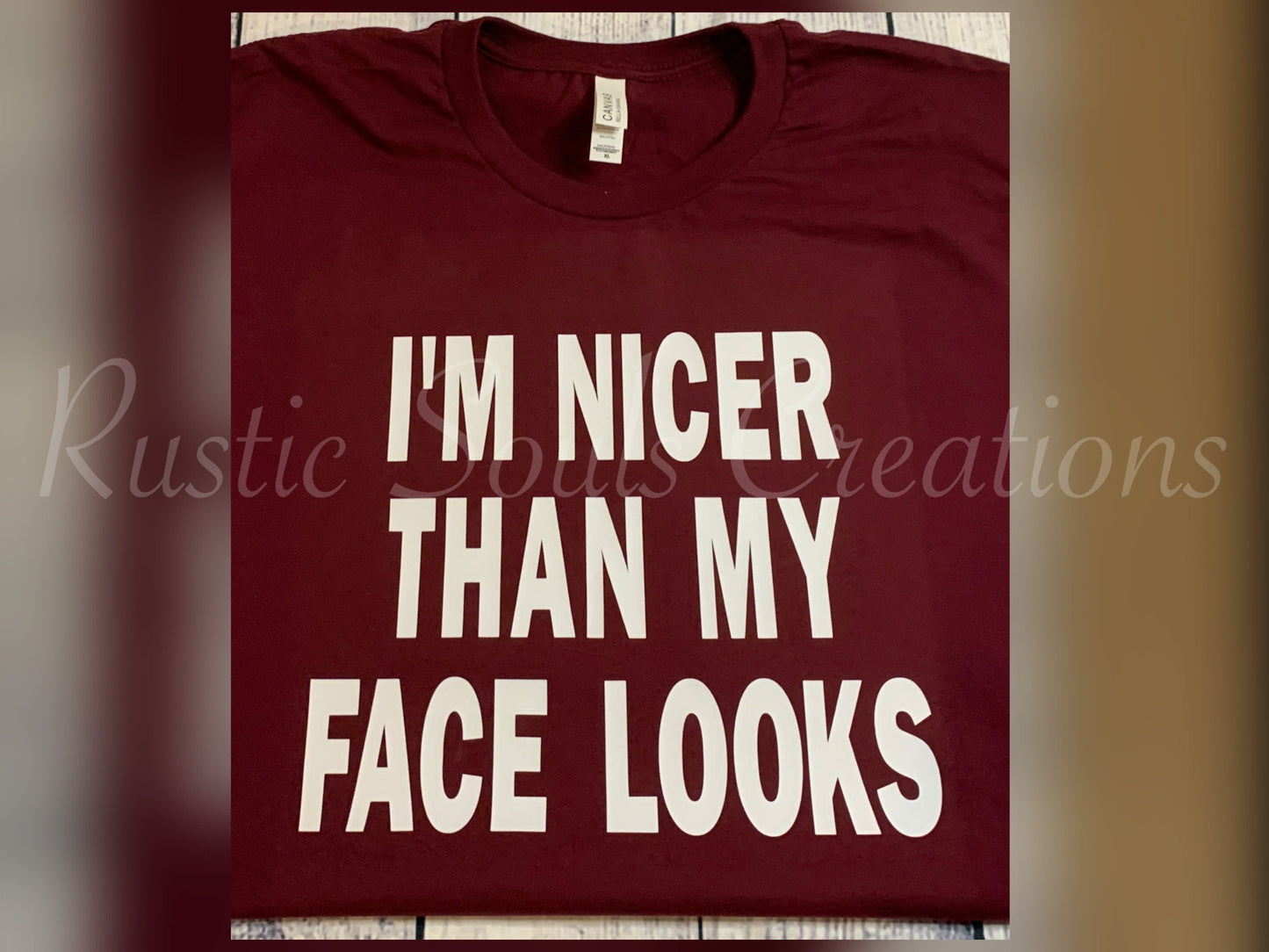 I’m Nicer Than My Face Looks Shirt | Funny Shirts With Sayings | Sarcastic Tees | Resting Bitch Face Syndrome | Mom Shirt | Direct to Film Designs