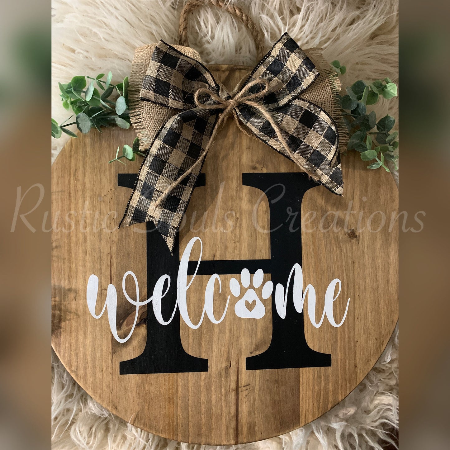 Personalized Welcome Door Hanger / Welcome Door Sign