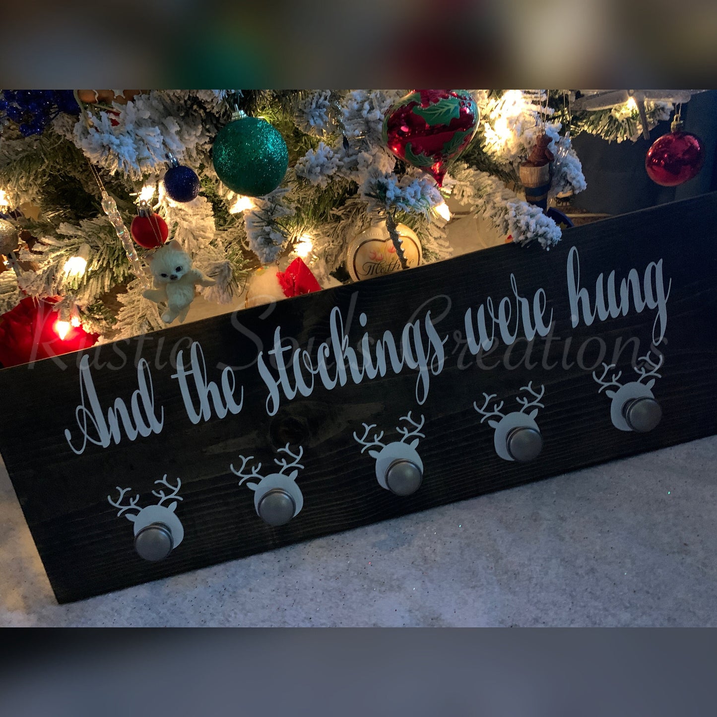 Christmas Stocking Holder || Reindeer Stocking Holder || Rudolph Stocking Sign || Read Description Please