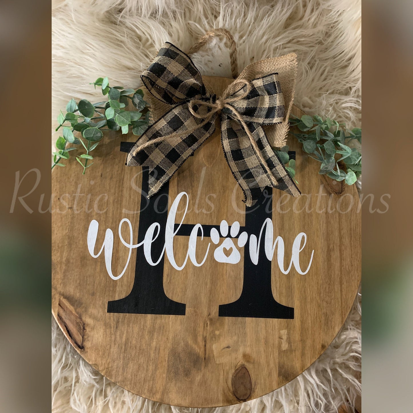 Personalized Welcome Door Hanger / Welcome Door Sign