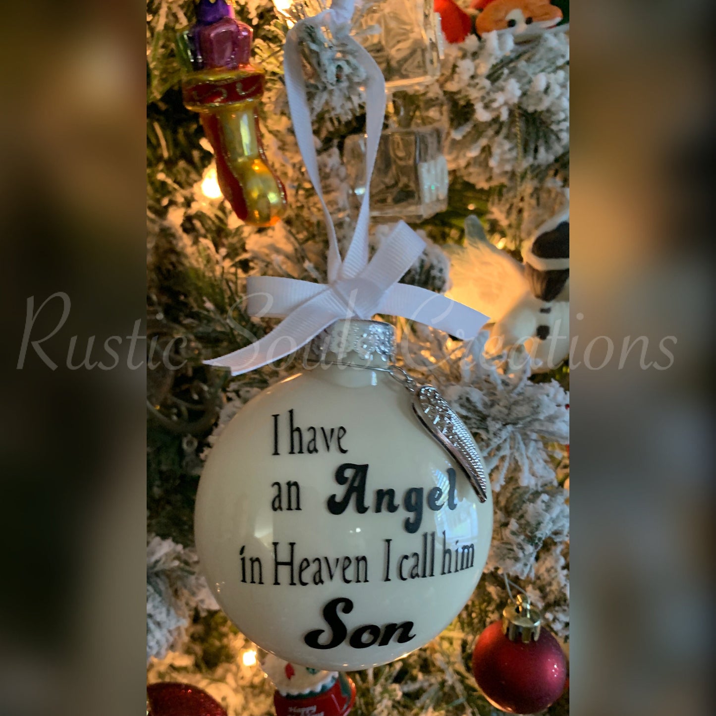 Memorial Angel in Heaven Ornament | Angel Ornament | Keepsake Christmas Ornament | I Have An Angel In Heaven | Tribute Gift