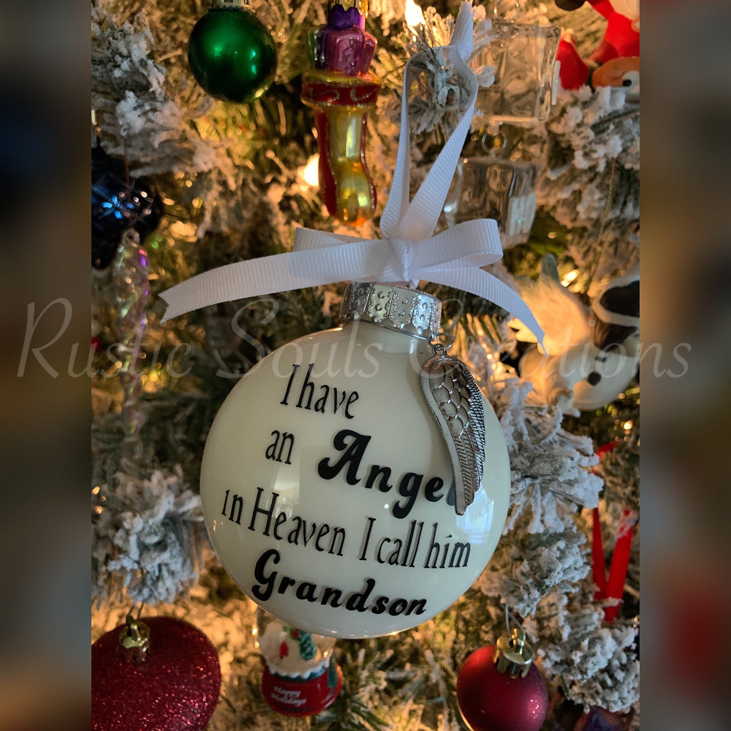 Memorial Angel in Heaven Ornament | Angel Ornament | Keepsake Christmas Ornament | I Have An Angel In Heaven | Tribute Gift