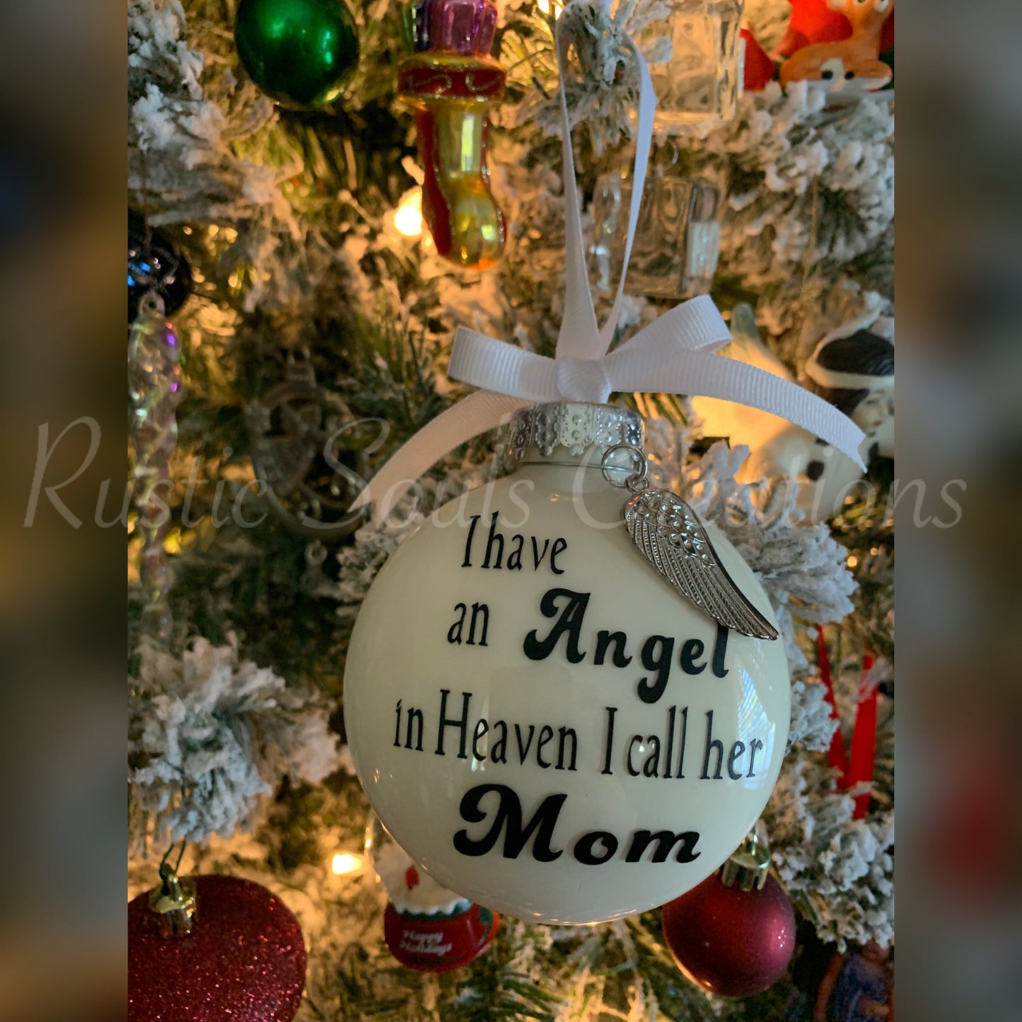 Memorial Angel in Heaven Ornament | Angel Ornament | Keepsake Christmas Ornament | I Have An Angel In Heaven | Tribute Gift