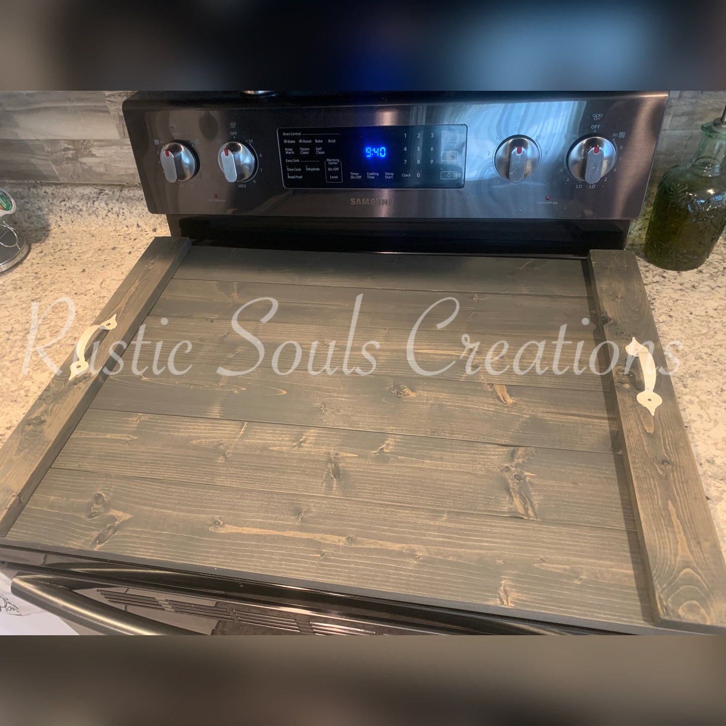 Wood Stove Covers | Wood Noodle Boards | Rustic Stove Top Cover | Wood Kitchen Stove Cover | Farmhouse Stove Cover