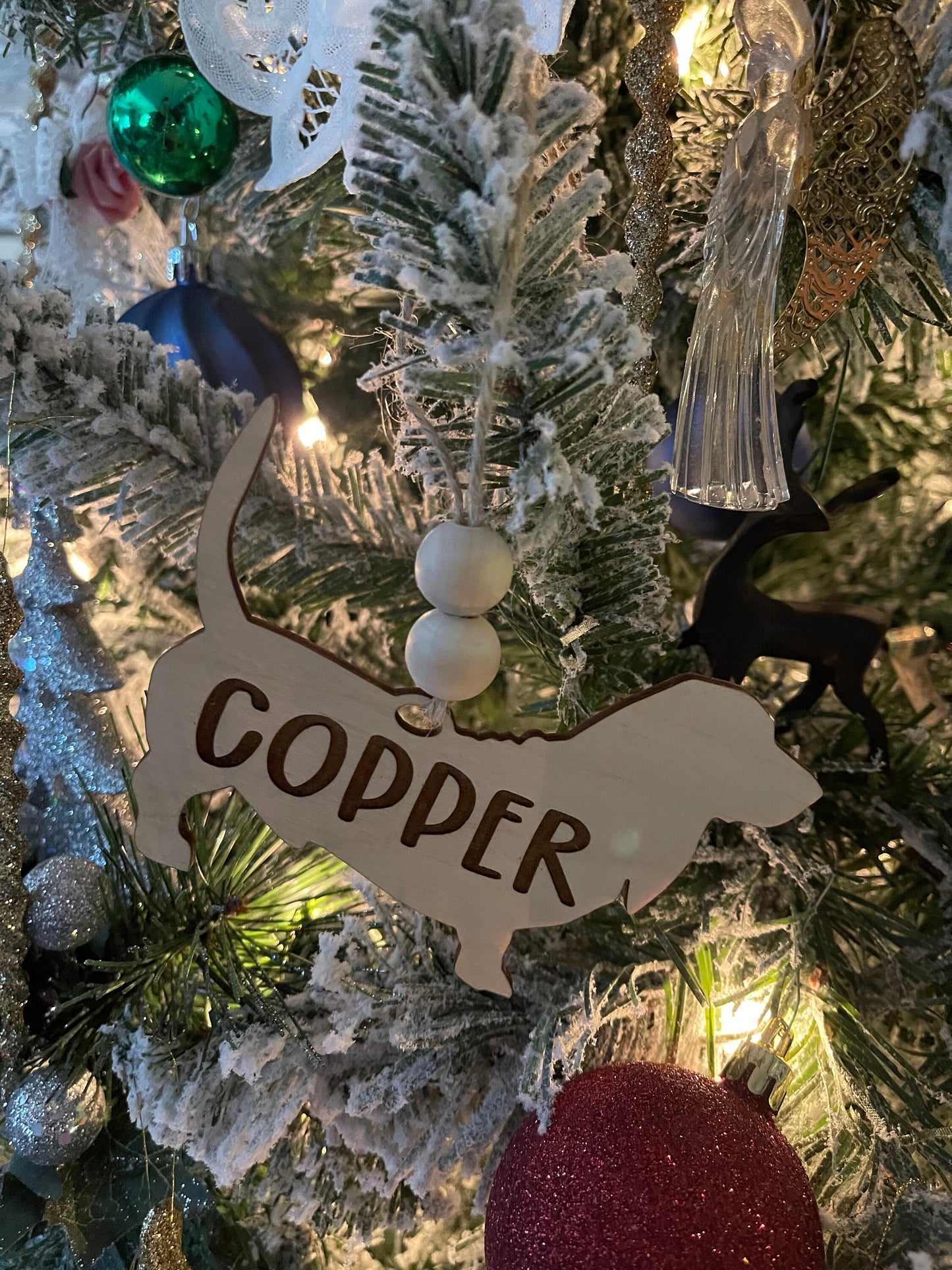 Dog Ornament. Dog Christmas Ornament.