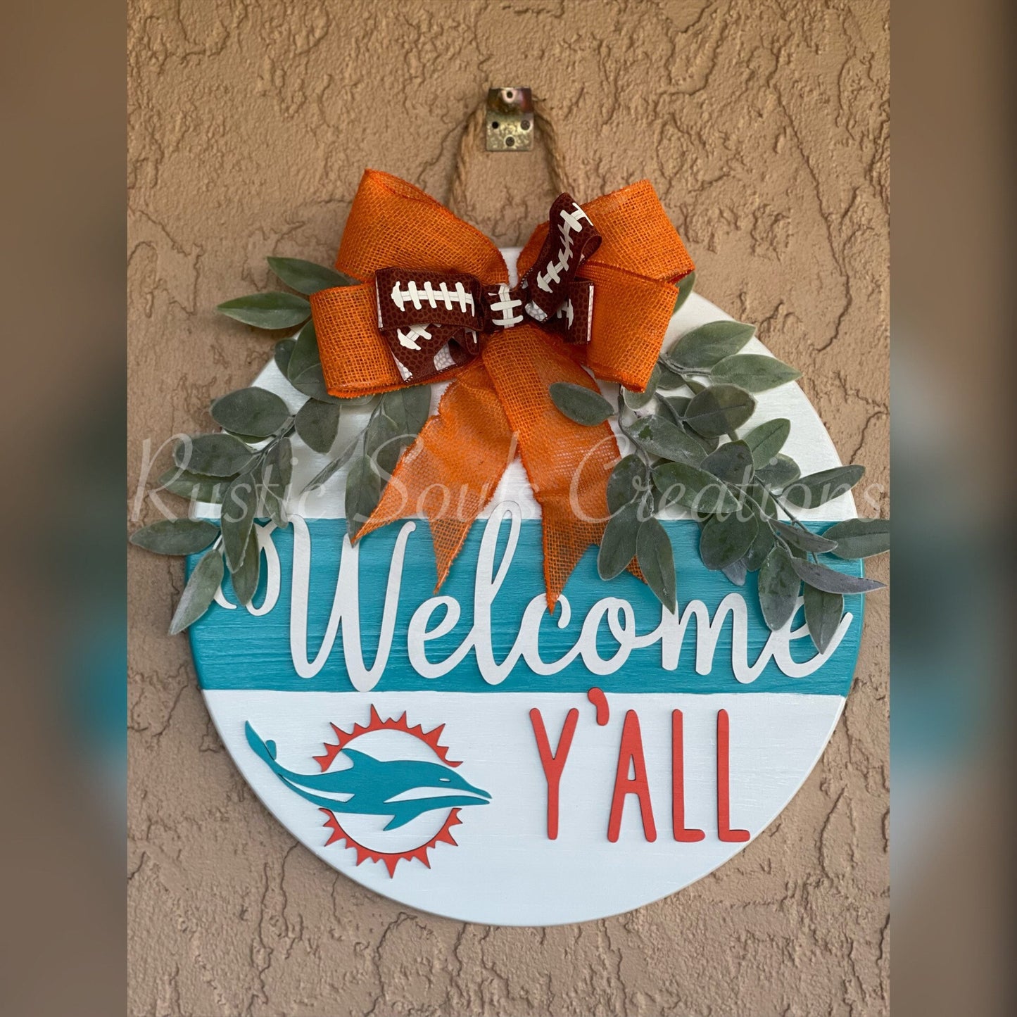 Football Welcome Door Hanger | Welcome Door Sign | Sports Fan Door Sign| Man Cave Décor