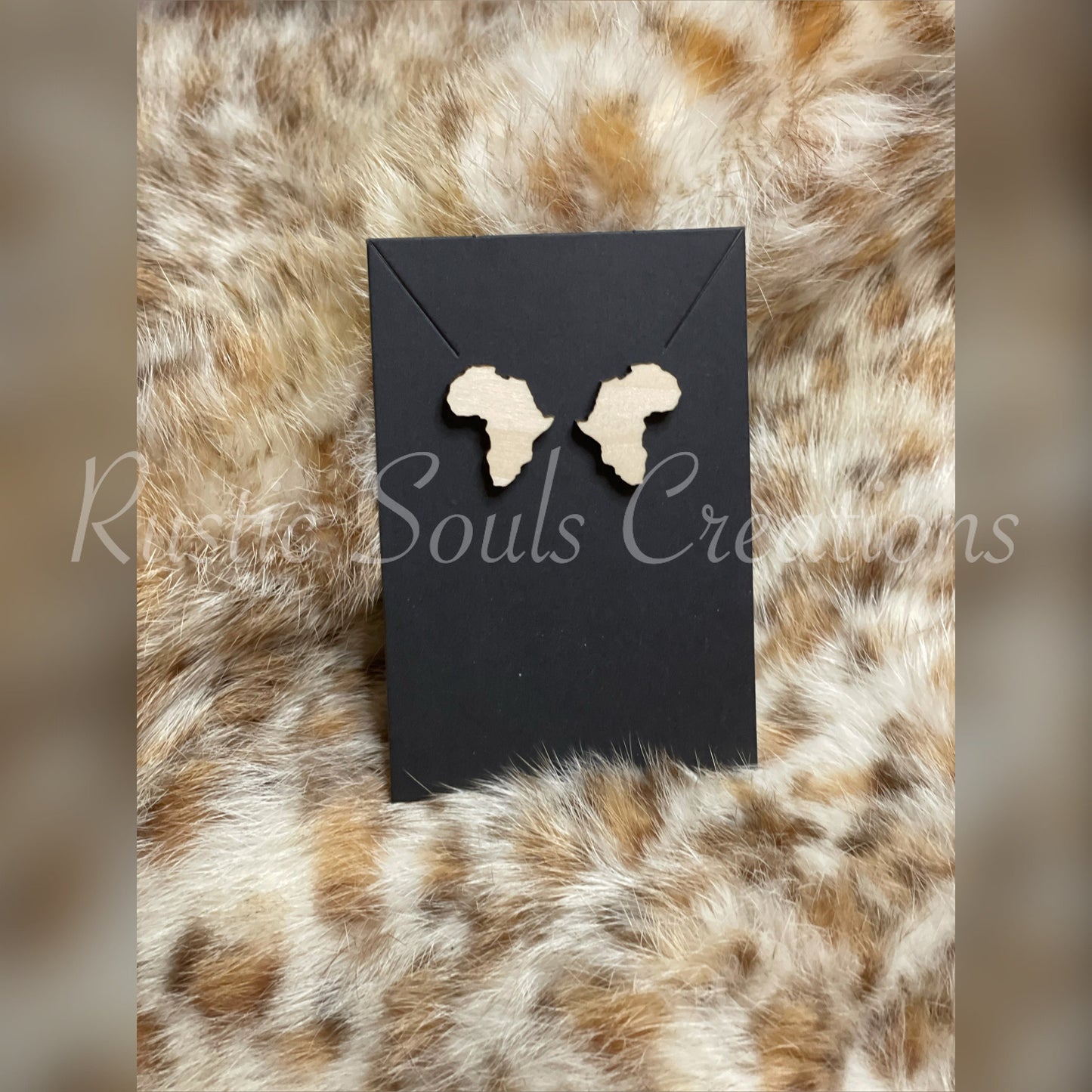 African Map Earrings | Africa Earrings | African Map Stud Earrings | Afrocentric Earrings
