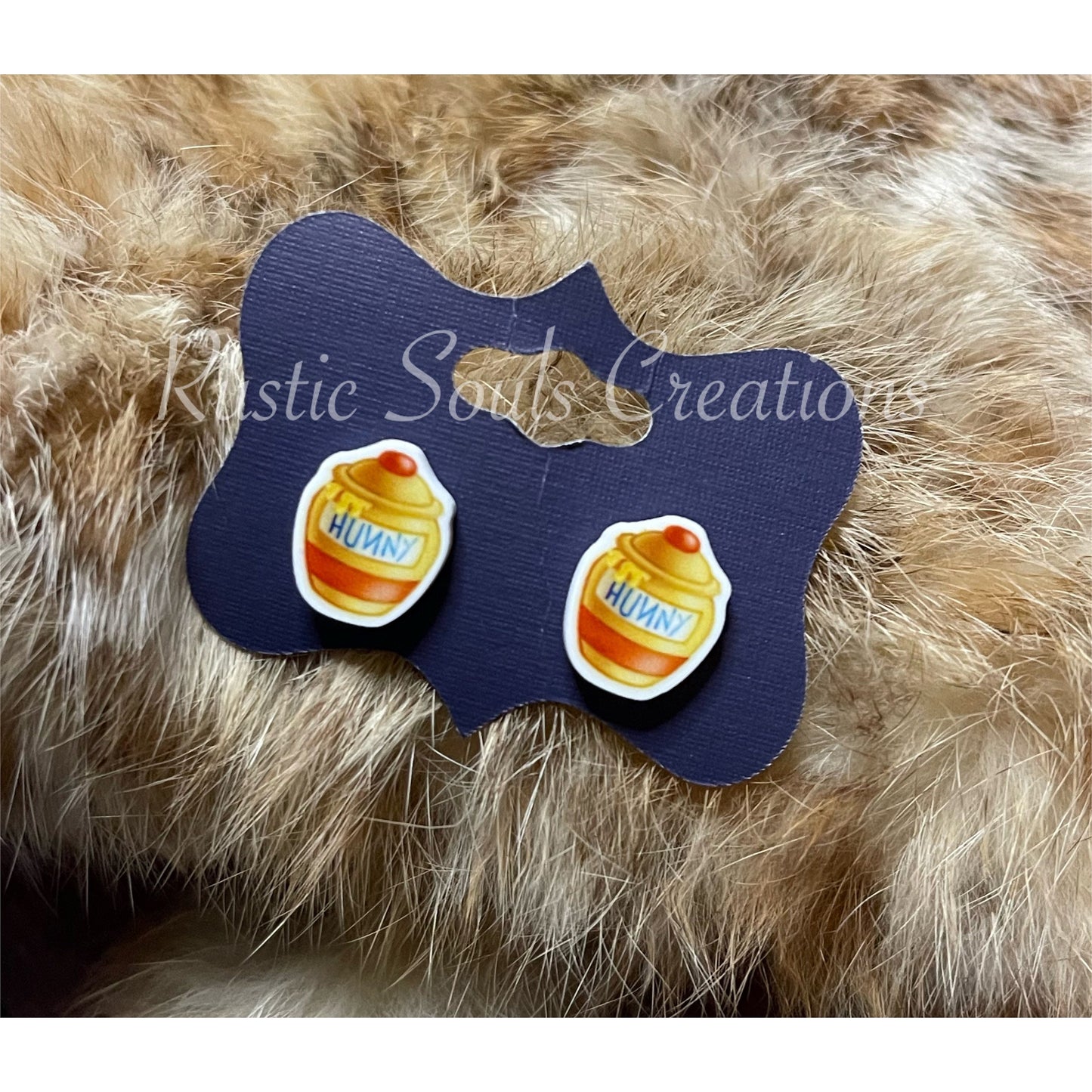 Honey Pot Earrings | Button Earrings | Winnie The Pooh Honey Pot Earrings | Winnie The Pooh Inspired Earrings