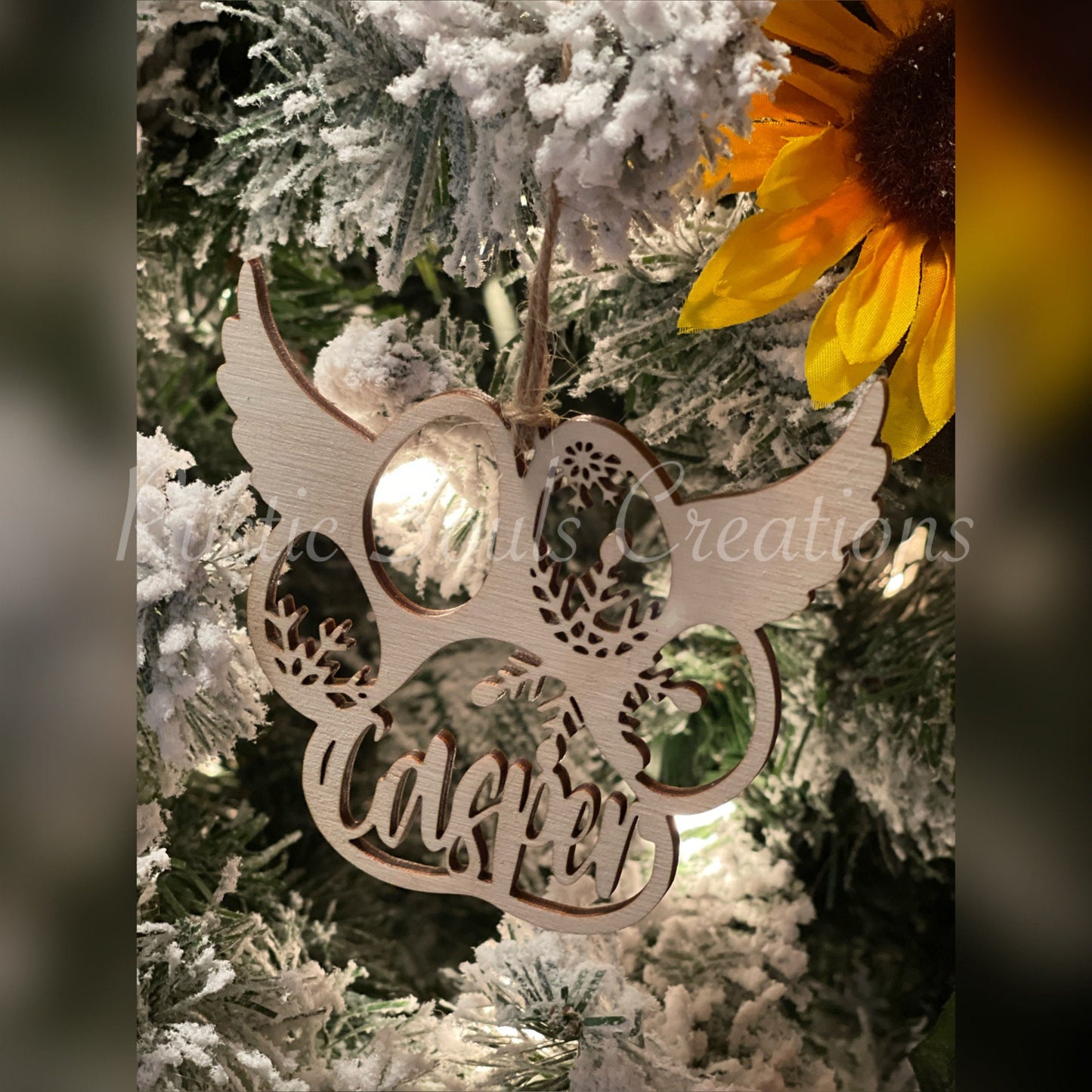 Memorial Paw Print | Cat Christmas Ornament | Memorial Angel in Heaven Ornament | Dog Christmas Ornament