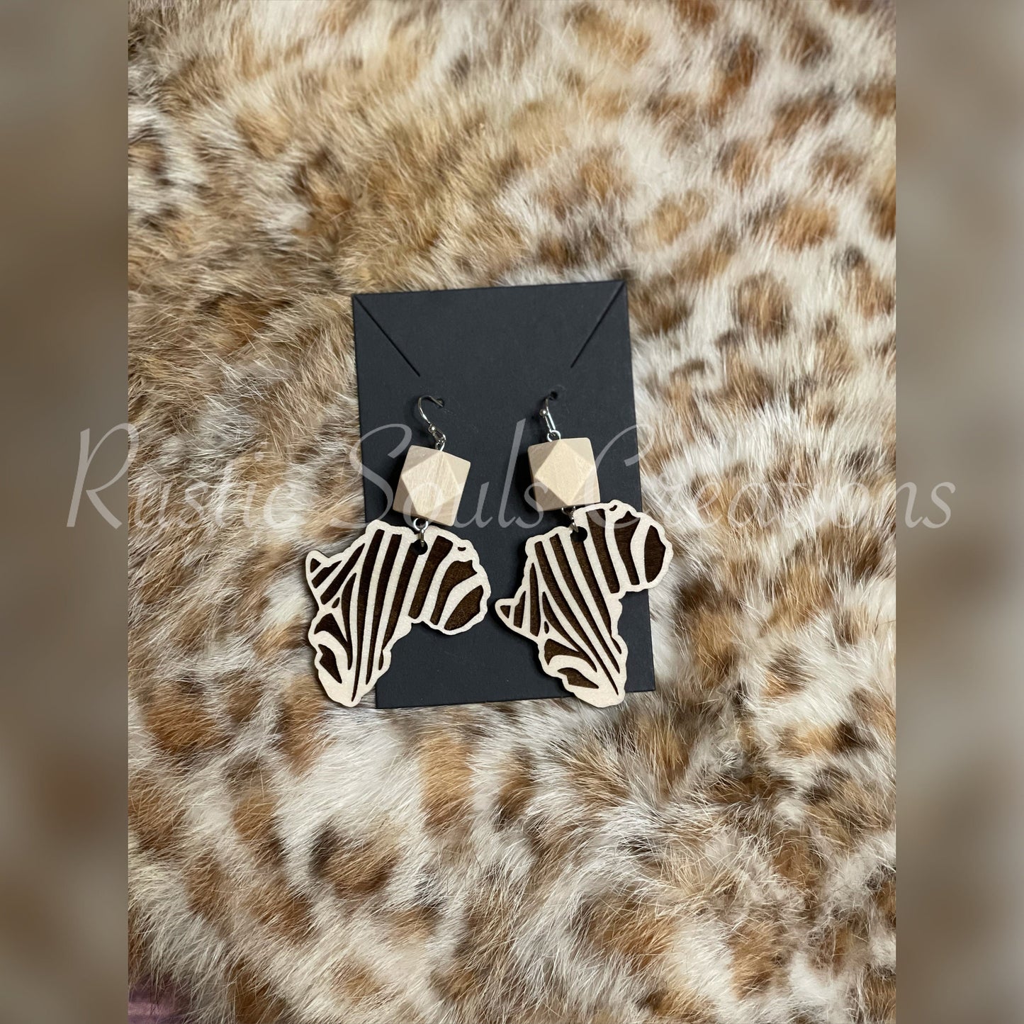 African Map Earrings | Africa Earrings | African Map Stud Earrings | Afrocentric Earrings