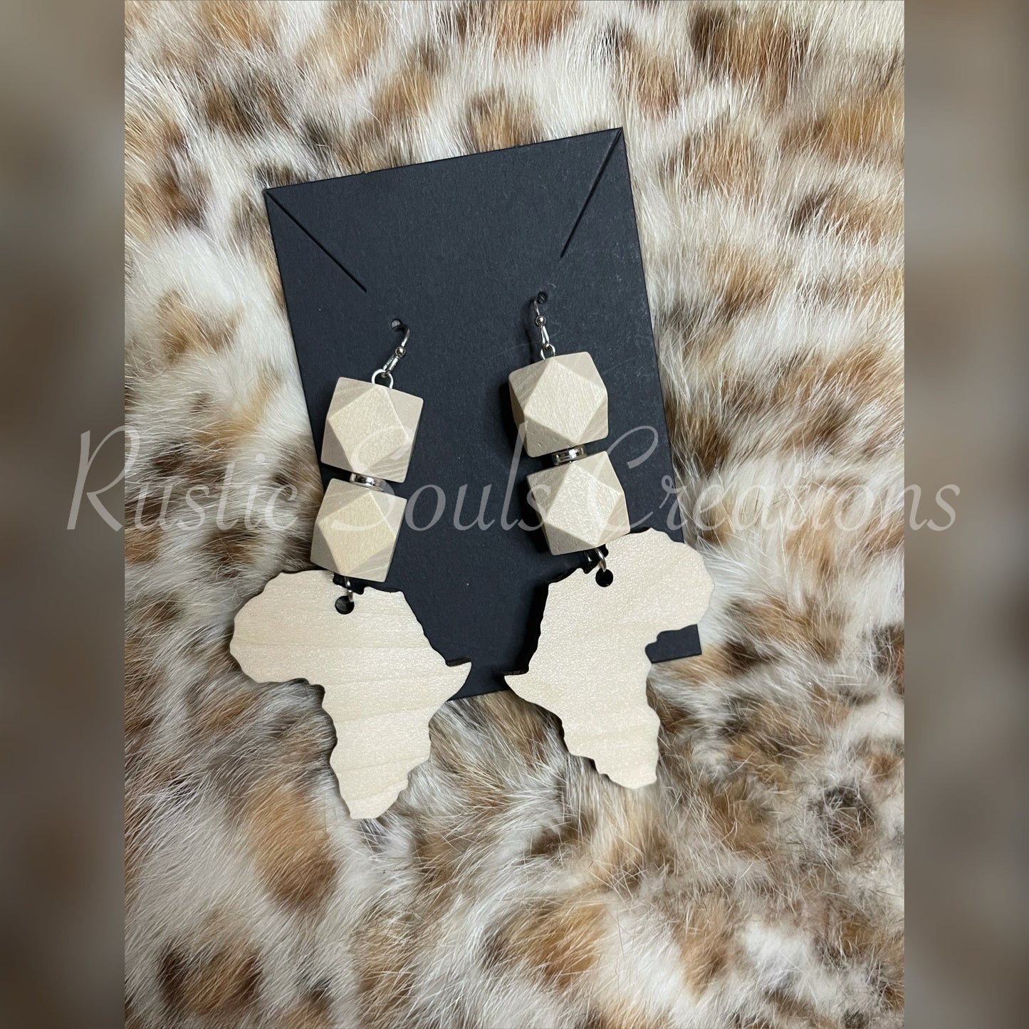 African Map Earrings | Africa Earrings | African Map Stud Earrings | Afrocentric Earrings