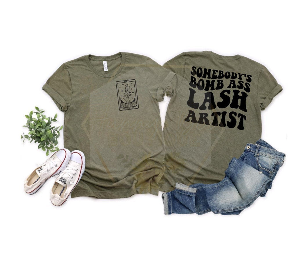 Somebody's B0mb Ass Hair Stylist Tees | Bomb Ass T-Shirts | Wavy Text | Hair Stylist | Coochie Waxer | Tattoo Artist | Nail Tech | Sublimation Shirts