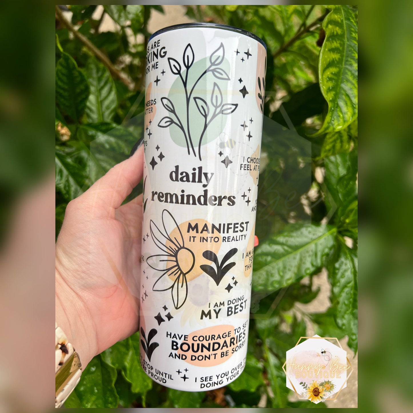 Daily Affirmations Reminders 20oz Tumbler | Mental Health Awareness Tumbler | Daily Reminders | 20 Ounce Tumblers