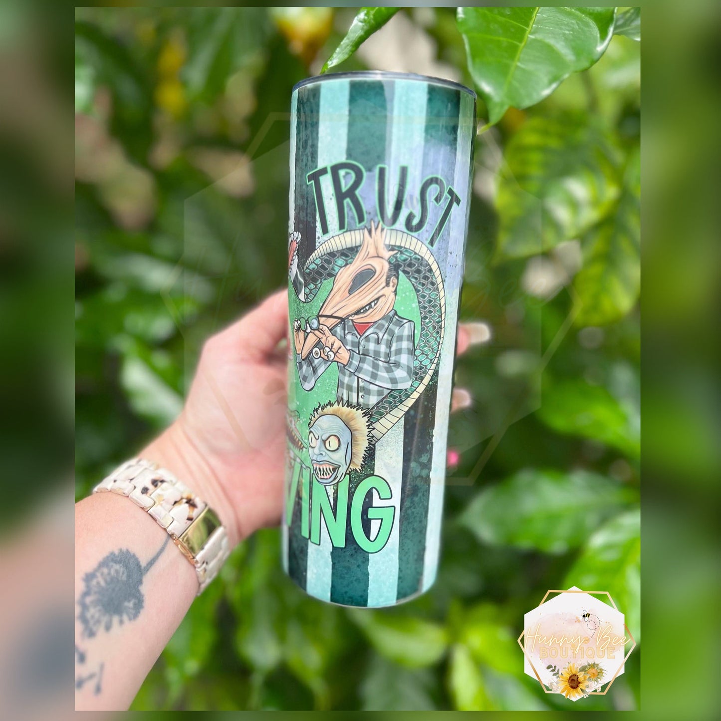 Never Trust The Living Tumbler | Halloween Tumblers | 20oz Stainless Steel Tumblers